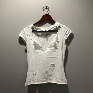 LF Emma & Sam distressed fitted t shirt